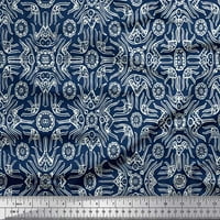 Soimoi Moss Georgette tkanina cvjetna i marokanska damaska ​​ispis tkanina od dvorišta široka