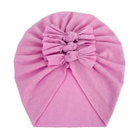 Šešir za djecu Toddler Baby Boys Girls Solid Cap Beanie Bowknot Elastics Turban Hat