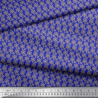 Soimoi plavi svileni tkanini snijeg pahuljice cvjetno tiskano zanatsko tkanina od dvorišta široko