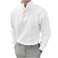 Muška golf majica Business Business Casual Plus Veličina Svečana majica za muškarce Dugih rukava Solid