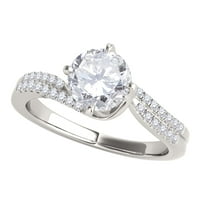 Mauli dragulji za angažovanje prstena za žene 0. Carat halo vjenčani angažman dijamantski prsten 14k