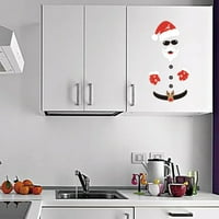 Biplut Božićni crtani crtani santa claus zidni frižider ukloniti naljepnice Xmas dekor naljepnica