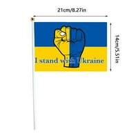 Yohome ukrajinska zastava Držanje male zastava za zabavu za zabavu za zastavu