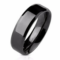 Set bračnog prstena ženska dva tona crna od nehrđajućeg čelika vjenčani prsten mens ravna veća veličine
