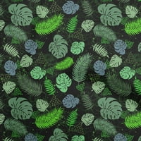 Onuone baršunaste kruške zelene tkanine tropski list šivati ​​zanatske projekte Tkanini otisci na širokoj