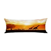 Silueta afričke divlje životinje jastuk za jastučni jastučni jastučni jastučni jastučni jastuk