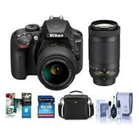Nikon D 24. MP digitalna SLR kamera - crna - AF-P D VR objektiv - GB memorijska kartica Deluxe paket