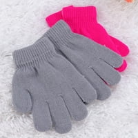 Dječje rukavice Jesen i zimski modeli pletene čvrste boje pet prstiju tople rukavice 4- godine