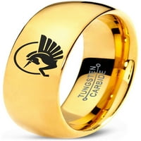Tungsten jednorog Pegasus konjski stvorenje Band prsten za muškarce Žene Udobnost FIT 18K žute zlatne
