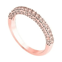 Xiangdd modni trend ružičasto zlato full dijamantni cirkon prsten dame nakit