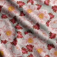 Soimoi cvjetni print, Japan Crepe Satinfabric na dvorištu Widedecorativne šivaće tkanine za haljine,