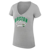 Ženska G-III 4her by Carl Banks Olive Green Boston Celtics Filigranski logo V-izrez ugrađena majica