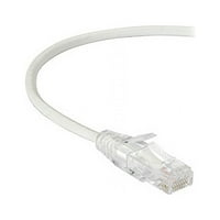 Black Bo Cat6a 500-MHz Snagled 28AWG nasukani Ethernet patch kabel - nezaštićen, PVC, bijeli, 3-ft