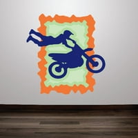 Plava i narančasta naljepnica za biciklizam