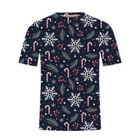 Penkiiy muški setovi odijeva Muškarci Ležerni Božićni okrugli vrat Majica 3D Print Short rukava i hlače