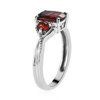 Trgovina LC Red Garnet jastuk Sterling Silver Platinum pozlaćeni kameni prsten za ženske nakit veličine