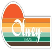 Naljepnica Olney Texas Retro Vintage Sunset City 70s Estetski dizajn