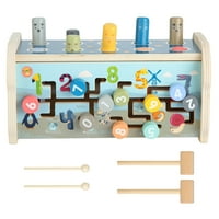 Čereći igračke, igračka klupa Drvena edukativna igračka izgrađena u uglovima noktiju za igru ​​za djecu