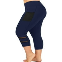 Julcc Plus size Žene Visoki struk Capri hlače Sport Fitness Stretch Yoga gamaše