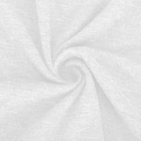 Bijela bluza za žene Ležerne prilike Ležerne s kratkim rukavima V-izrez Loose Majica Bluza, bijela,