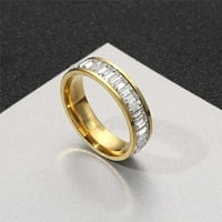 Ised Out Cubic cirkonijski prsten ženski 14K zlatni vjenčani prstenovi za žene nakit visoke kvalitete