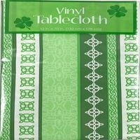 Dan svetog Patricka Vinyl Stolcloth: Irski keltski čvor uzorci Flannel Back Stol poklopac, 60 prečnik