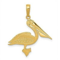 14k žuti zlatni pelikanski privjesak C3386