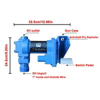 Visokokvalitetna pumpa za prijenos goriva 12Volt GPM dizel plin benzin kerozin plava