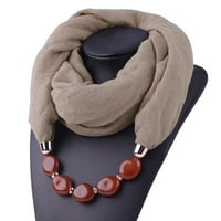 Ženska pamučna posteljina ogrlica privjesak šal etnički stil meka ogrlica s malim ogrlicama s velikim
