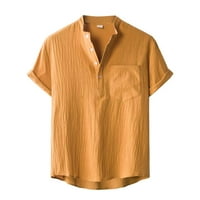 Havajska majica za muškarce Košulje tiskane vrhove Muške kratkih rukava dolje majice Brown