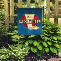 Narandža Neon Retro Motel Road znak arrow Crvena hotel Signage Garden Zastava Dekorativna zastava Kuća