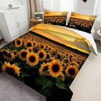 Modni poklopac prekrivača prekrivača Suncokret slikanje luksuzne kuće posteljine novoinovina, puna