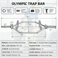 -Dolida olimpic HE Bar Barbell barovi - 56 Trpni zamka u težini utezi za spajanje šipke W Plurled ručke
