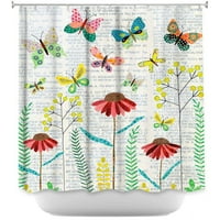 Dianoche dizajn jedinstvene kupatilo tušske zavjese Sacalia - april leptiri