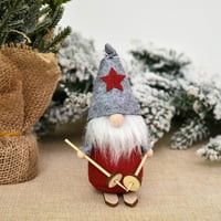 Božićni ukrasi šumskog muškarca lutka skijaška privjesak za božićnu dekorsku dekoratu lutku