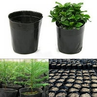 4 Crna plastična biljka rasadnici počinju lonci za sočno presađivanje sadnica