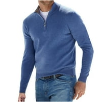 Uorcsa NOVO Dugi rukav vuka pulover Pulover Puno boje pletena svestrana stand up ovratnik muškarci bluze