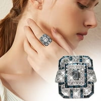 HGW Gold Class Diamond venčani prstenovi za žene puni dijamant kruška prsten nakit za rođendan prijedlog