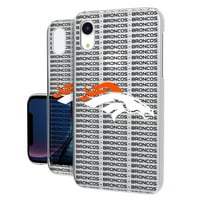 Denver Broncos iPhone Clear Text Backdrop dizajn futrole
