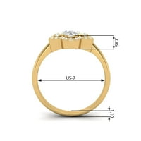 8x ovalni oblik larima 10k ružičarski zlatni angažman ženski prsten