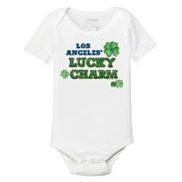 Dojenčad sitni otvor bijeli Los Angeles Dodgers Lucky Charm Bodysuit