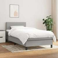 Vidaxl bo opružni krevet sa madracem svijetlo sivim 39.4 x74.8 tkanina