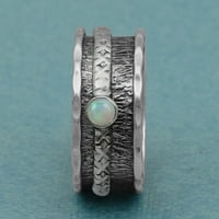 Spinner Prsten okrugli Opal Fidget Carded srebrnim muškarcima