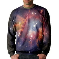 Muški pulover Duks opušteni Fit Fashion 3D zvjezdani nebo Ispis dugih rukava okrugli vrat Duks povremena