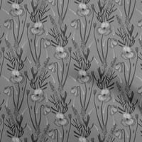 Onuone pamučne kambričke sive tkanine cvjetni retro obrtni projekti Dekor tkanina štampan dvorište širom