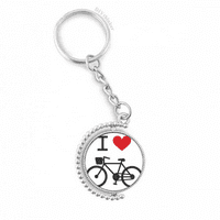 Ljubav crveni srčani bicikl uzorak rotirajući nosač kvenskog prstena za prsten