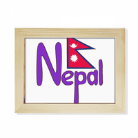 Nepal Nacionalna zastava Crveni ljubičasti uzorak Desktop Foto okvir Slika umjetnosti ukras slikarstvo