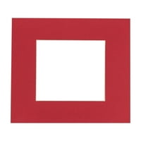 Deep Crvena kiselina Besplatna kvadratna mat za slike sa bijelim jezgrom Bevel Cut za slike - odgovara