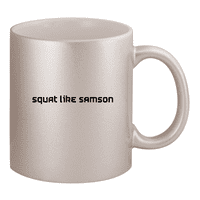 Čučanj poput Samson - 11oz srebrni šalice za kavu