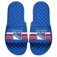 Mladi Olide Royal New York Rangers Stripe Logo Pomicanje sandala